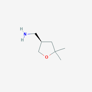 molecular formula C7H15NO B8217708 (R)-(5,5-Dimethyltetrahydrofuran-3-yl)methanamine 