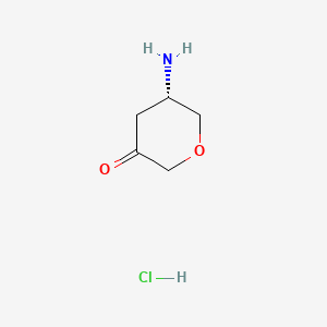 molecular formula C5H10ClNO2 B8217710 (5S)-5-aminooxan-3-one;hydrochloride 