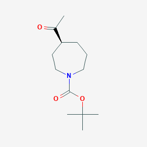 molecular formula C13H23NO3 B8217718 tert-butyl (4S)-4-acetylazepane-1-carboxylate 