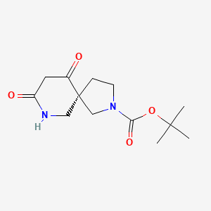 molecular formula C13H20N2O4 B8217727 tert-butyl (5R)-6,8-dioxo-2,9-diazaspiro[4.5]decane-2-carboxylate 
