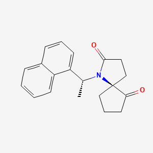 molecular formula C20H21NO2 B8217731 (5S)-1-[(1R)-1-(1-naphthyl)ethyl]-1-azaspiro[4.4]nonane-2,9-dione 