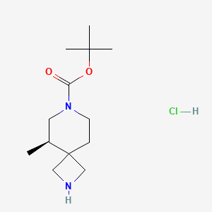 molecular formula C13H25ClN2O2 B8217821 tert-butyl (5R)-5-methyl-2,7-diazaspiro[3.5]nonane-7-carboxylate;hydrochloride 