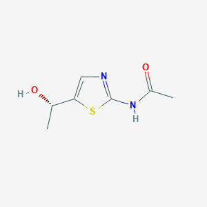 molecular formula C7H10N2O2S B8217834 N-[5-[(1S)-1-hydroxyethyl]-1,3-thiazol-2-yl]acetamide 