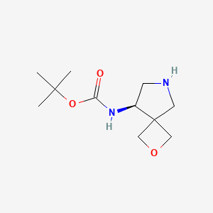 molecular formula C11H20N2O3 B8217875 tert-Butyl (R)-(2-oxa-6-azaspiro[3.4]octan-8-yl)carbamate 