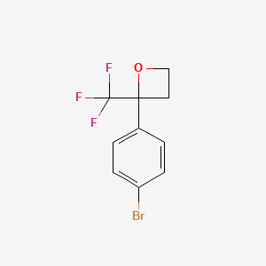 molecular formula C10H8BrF3O B8217881 2-(4-Bromophenyl)-2-(trifluoromethyl)oxetane 