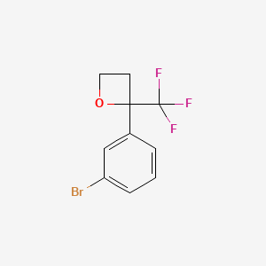 molecular formula C10H8BrF3O B8217893 2-(3-Bromophenyl)-2-(trifluoromethyl)oxetane 