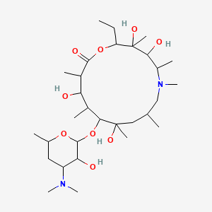 11-[4-(Dimethylamino)-3-hydroxy-6-methyloxan-2-yl]oxy-2-ethyl-3,4,10,13-tetrahydroxy-3,5,6,8,10,12,14-heptamethyl-1-oxa-6-azacyclopentadecan-15-one