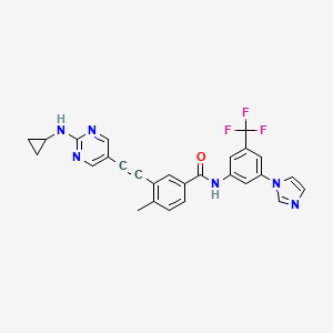 molecular formula C27H21F3N6O B8217937 CID 51037409 
