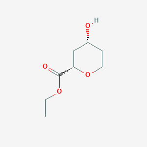 molecular formula C8H14O4 B8218060 ethyl (2S,4R)-4-hydroxyoxane-2-carboxylate 