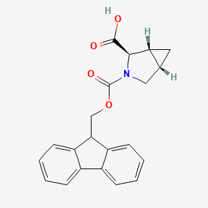 molecular formula C21H19NO4 B8218066 (1R,2R,5S)-3-(9H-fluoren-9-ylmethoxycarbonyl)-3-azabicyclo[3.1.0]hexane-2-carboxylic acid 