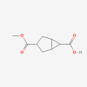 molecular formula C9H12O4 B8218067 3-Methoxycarbonylbicyclo[3.1.0]hexane-6-carboxylic acid 