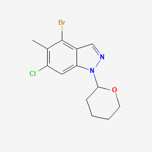 4-Bromo-6-chloro-5-methyl-1-tetrahydropyran-2-yl-indazole