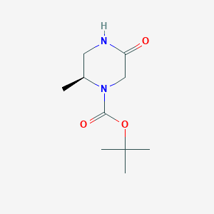 molecular formula C10H18N2O3 B8218084 (S)-tert-butyl 2-methyl-5-oxopiperazine-1-carboxylate 