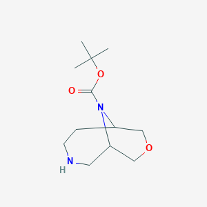 molecular formula C12H22N2O3 B8218145 8-Oxa-3,10-diaza-bicyclo[4.3.1]decane-10-carboxylic acid tert-butyl ester 