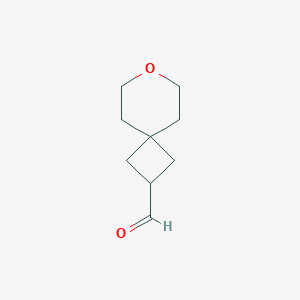molecular formula C9H14O2 B8218191 7-Oxaspiro[3.5]nonane-2-carbaldehyde 