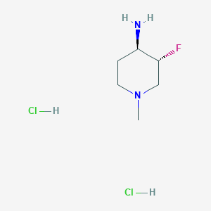 molecular formula C6H15Cl2FN2 B8218194 (3R,4R)-3-fluoro-1-methyl-piperidin-4-amine;dihydrochloride 