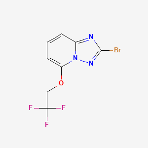 molecular formula C8H5BrF3N3O B8218260 2-Bromo-5-(2,2,2-trifluoroethoxy)-[1,2,4]triazolo[1,5-a]pyridine 