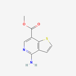 molecular formula C9H8N2O2S B8218276 Methyl 4-aminothieno[3,2-c]pyridine-7-carboxylate 