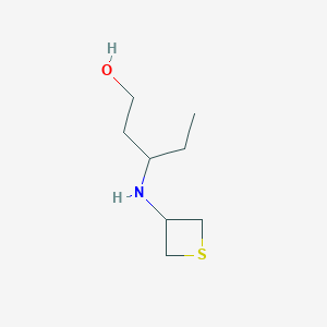 molecular formula C8H17NOS B8218346 3-(Thietan-3-ylamino)pentan-1-ol 