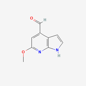 molecular formula C9H8N2O2 B8218379 6-methoxy-1H-pyrrolo[2,3-b]pyridine-4-carbaldehyde 
