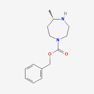 molecular formula C14H20N2O2 B8218387 benzyl (5S)-5-methyl-1,4-diazepane-1-carboxylate 