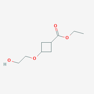 Ethyl 3-(2-hydroxyethoxy)cyclobutane-1-carboxylate