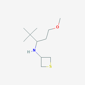 N-(1-Methoxy-4,4-dimethylpentan-3-yl)thietan-3-amine