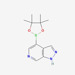 molecular formula C12H16BN3O2 B8218427 4-(tetramethyl-1,3,2-dioxaborolan-2-yl)-1H-pyrazolo[3,4-c]pyridine 