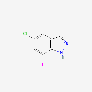 molecular formula C7H4ClIN2 B8218432 5-chloro-7-iodo-1H-indazole 