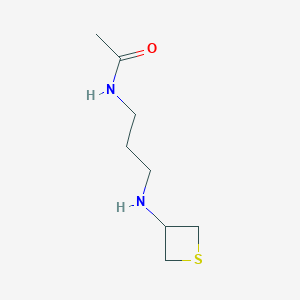 molecular formula C8H16N2OS B8218476 N-(3-(Thietan-3-ylamino)propyl)acetamide 