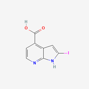 molecular formula C8H5IN2O2 B8218518 2-iodo-1H-pyrrolo[2,3-b]pyridine-4-carboxylic acid 