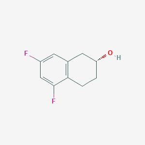 molecular formula C10H10F2O B8218525 (R)-5,7-Difluoro-1,2,3,4-tetrahydronaphthalen-2-ol 