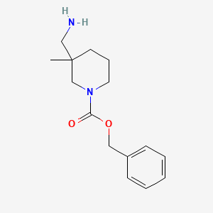molecular formula C15H22N2O2 B8218561 Benzyl3-(aminomethyl)-3-methylpiperidine-1-carboxylate 