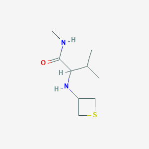 molecular formula C9H18N2OS B8218565 N,3-Dimethyl-2-(thietan-3-ylamino)butanamide 