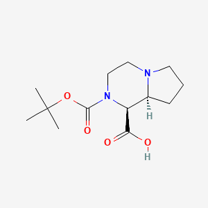 (1S,8aS)-2-[(2-methylpropan-2-yl)oxycarbonyl]-3,4,6,7,8,8a-hexahydro-1H-pyrrolo[1,2-a]pyrazine-1-carboxylic acid