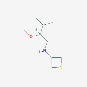 molecular formula C9H19NOS B8218605 N-(2-Methoxy-3-methylbutyl)thietan-3-amine 