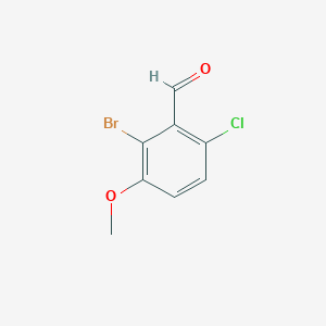 molecular formula C8H6BrClO2 B8218641 2-Bromo-6-chloro-3-methoxybenzaldehyde CAS No. 2089650-49-5