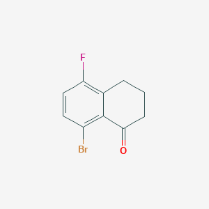 molecular formula C10H8BrFO B8218689 8-溴-5-氟-3,4-二氢萘-1(2H)-酮 