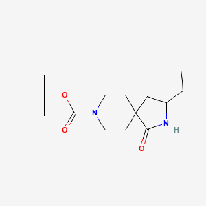 molecular formula C15H26N2O3 B8218753 Tert-butyl 3-ethyl-1-oxo-2,8-diazaspiro[4.5]decane-8-carboxylate 
