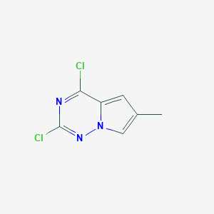 molecular formula C7H5Cl2N3 B8218775 2,4-Dichloro-6-methylpyrrolo[2,1-f][1,2,4]triazine 