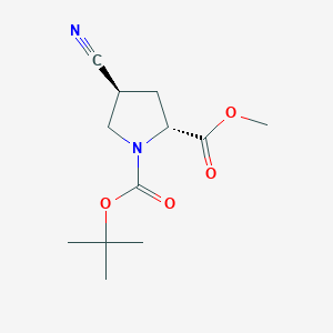 1-(Tert-butyl) 2-methyl (2R,4S)-4-cyanopyrrolidine-1,2-dicarboxylate