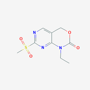 molecular formula C9H11N3O4S B8218871 1-Ethyl-7-(methylsulfonyl)-1,4-dihydro-2H-pyrimido[4,5-D][1,3]oxazin-2-one 