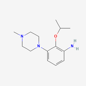molecular formula C14H23N3O B8218879 2-Isopropoxy-3-(4-methylpiperazine-1-yl)phenylamine 