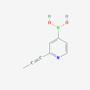 molecular formula C8H8BNO2 B8218897 (2-(Prop-1-YN-1-YL)pyridin-4-YL)boronic acid 