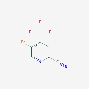 molecular formula C7H2BrF3N2 B8218985 5-Bromo-4-(trifluoromethyl)pyridine-2-carbonitrile 