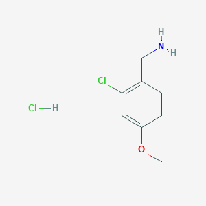 molecular formula C8H11Cl2NO B8218989 (2-Chloro-4-methoxyphenyl)methanamine hydrochloride 