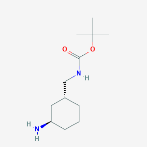 molecular formula C12H24N2O2 B8219079 tert-Butyl N-{[(1R,3R)-3-aminocyclohexyl]methyl}carbamate 