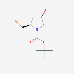 molecular formula C10H17BrFNO2 B8219154 tert-Butyl(2R,4S)-2-(bromomethyl)-4-fluoropyrrolidine-1-carboxylate 