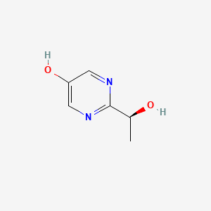 molecular formula C6H8N2O2 B8219160 (+)-2-(1-Hydroxy-ethyl)-pyrimidin-5-OL 