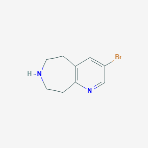 molecular formula C9H11BrN2 B8219166 3-Bromo-5H,6H,7H,8H,9H-pyrido[2,3-d]azepine 